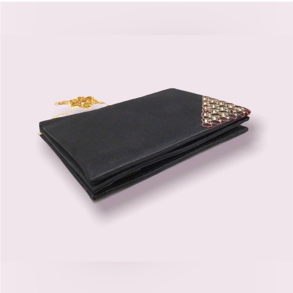 Rene Caovilla Bag Black Bead Satin Handbag - Picture 4 of 11